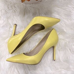 Women shoes, pumps, heels, Sam Edelman, yellow, size 10.
